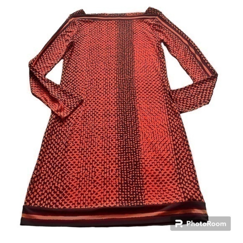 Red and Black Shabby Chic Michael Kors long sleeve dress